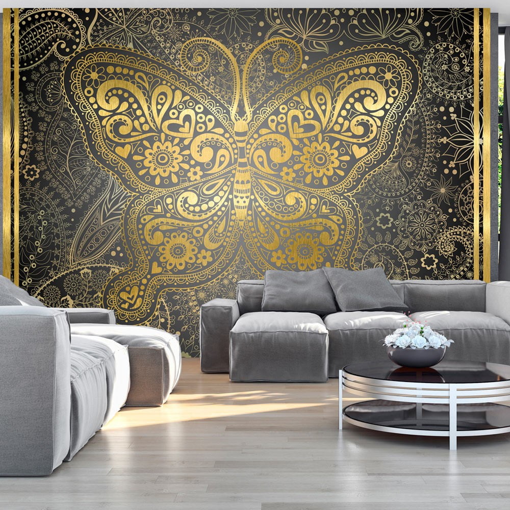 Veľkoformátová tapeta Artgeist Golden Butterfly, 245 × 350 cm