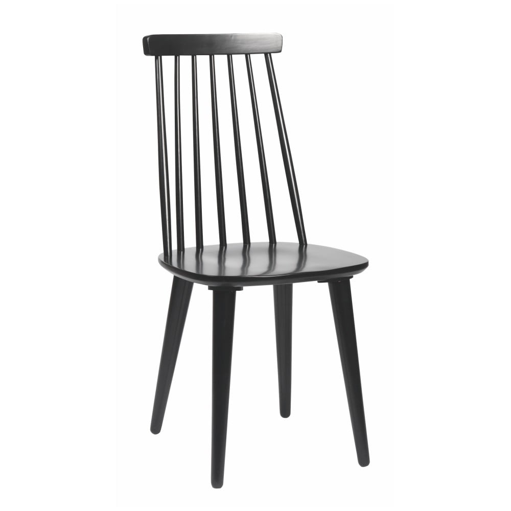 E-shop Čierna jedálenská stolička z dreva kaučukovníka Rowico Lotta
