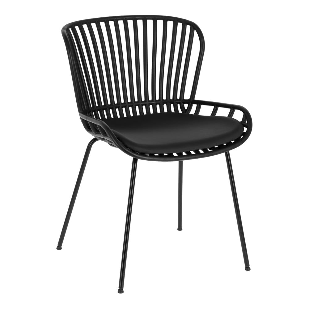 E-shop Čierne záhradné stoličky s oceľovou konštrukciou Kave Home Surpik