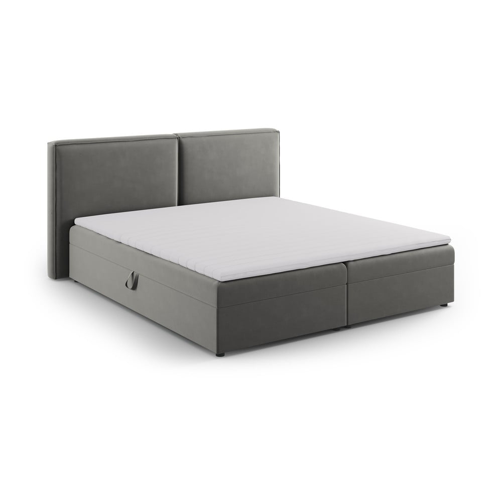 Sivá boxspring posteľ s úložným priestorom 160x200 cm Arendal – Cosmopolitan Design