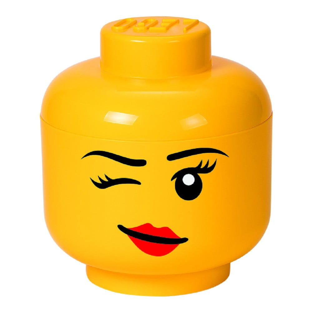 Obrázok Žltý úložný box v tvare hlavy LEGO® Winky L