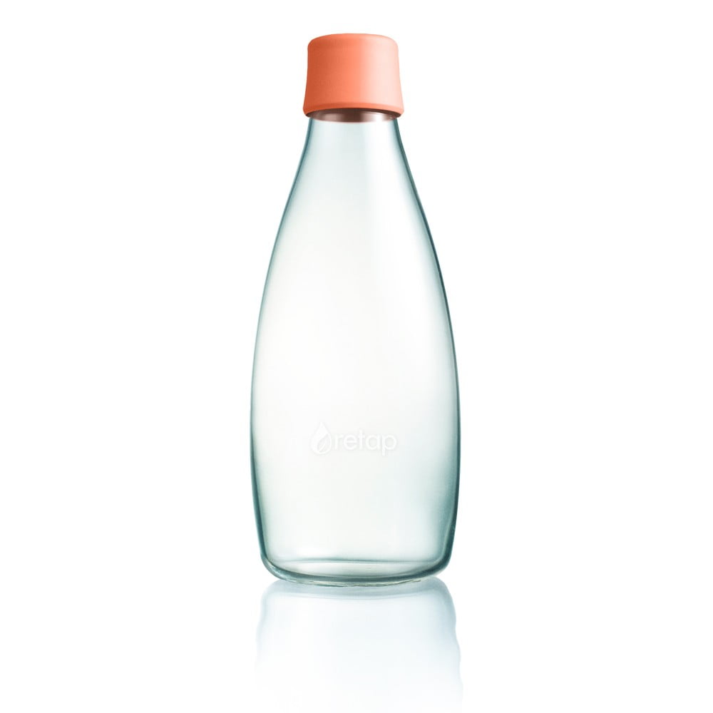E-shop Marhuľovooranžová sklenená fľaša ReTap s doživotnou zárukou, 800 ml