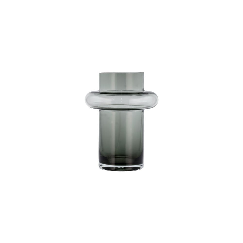 E-shop Sivá sklenená váza Lyngby Glas Tube, výška 20 cm