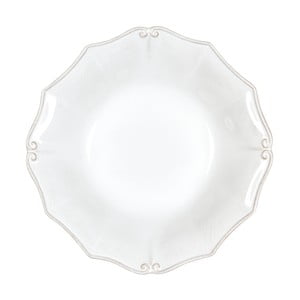 Biely kameninový tanier na polievku Costa Nova Barroco, ⌀ 24 cm