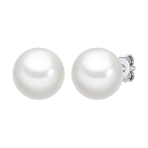 Perlové náušnice Perldesse Muschel, biela perla 10 mm