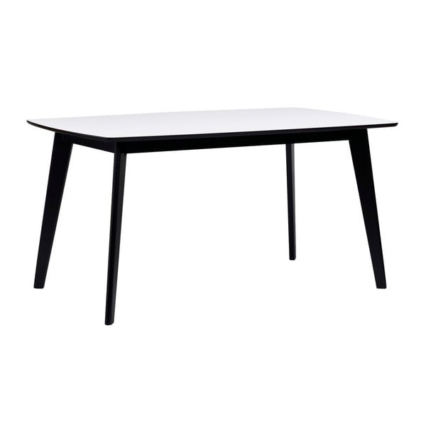 Čierno-biely jedálenský stôl Rowico Griffin, 150 x 90 cm