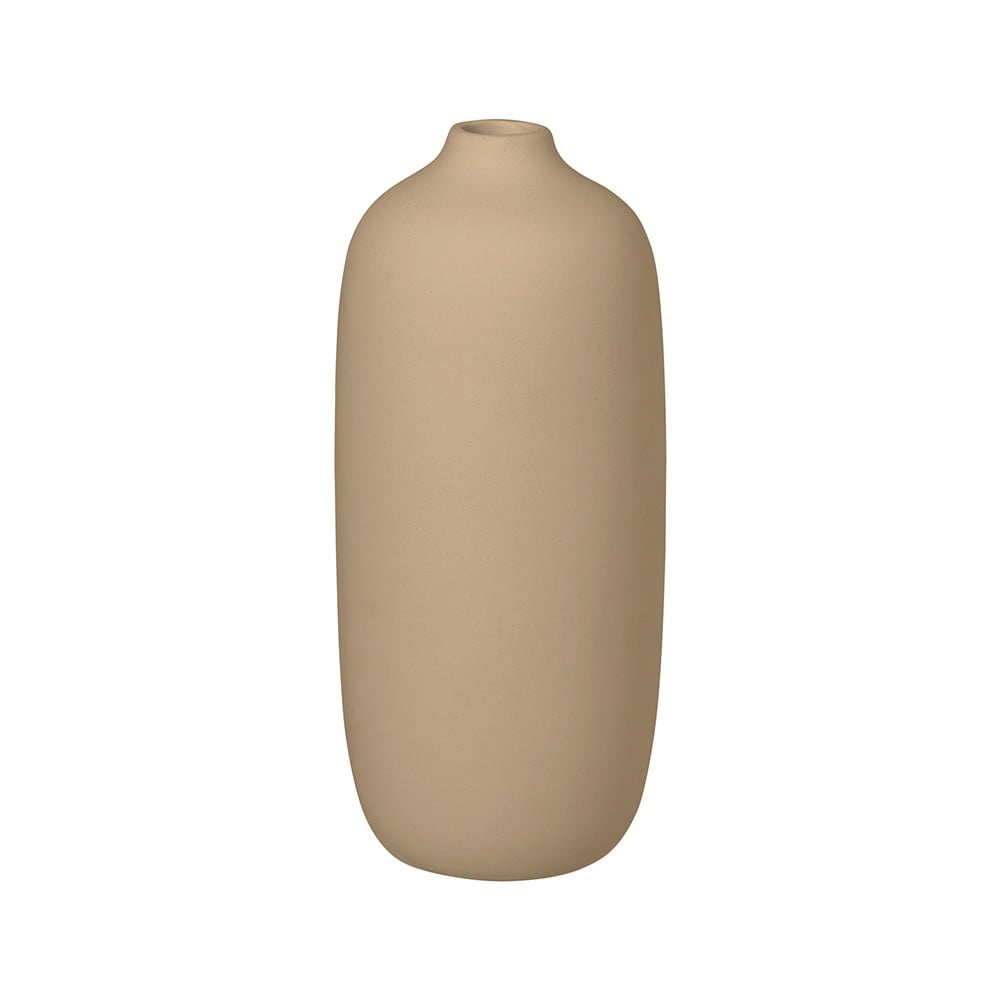 E-shop Béžová keramická váza Blomus Nomad, výška 18 cm