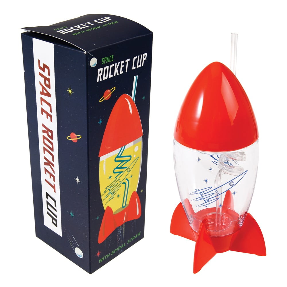 E-shop Detský pohár so slamkou v tvare rakety Rex London Space Age