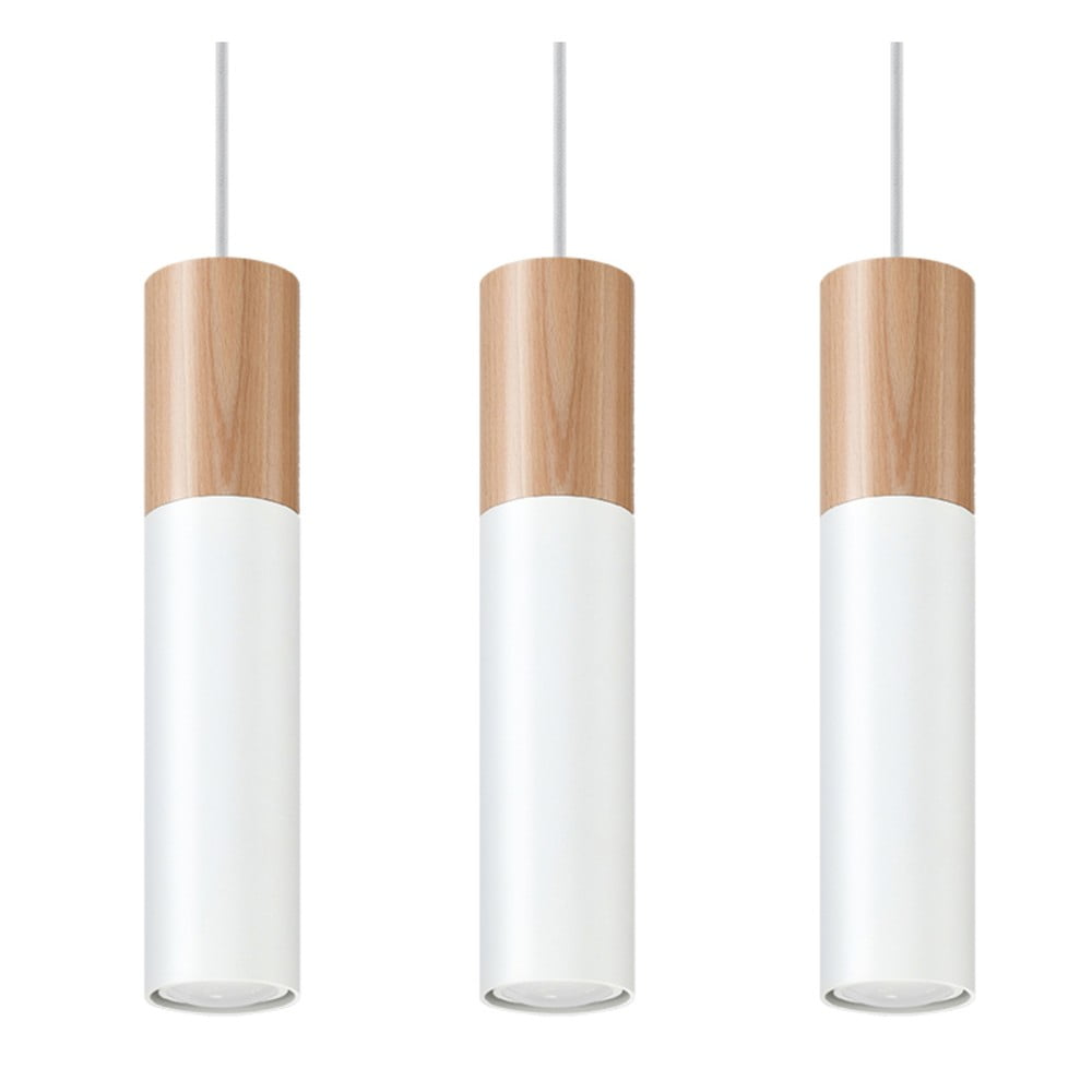 E-shop Biele závesné svietidlo Nice Lamps Paul, dĺžka 40 cm