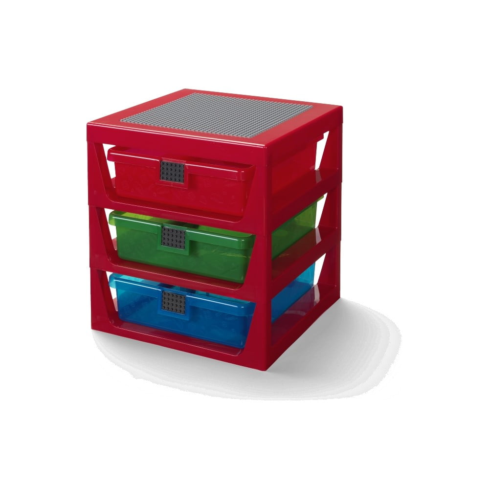 E-shop Červený organizér s 3 zásuvkami LEGO® Storage