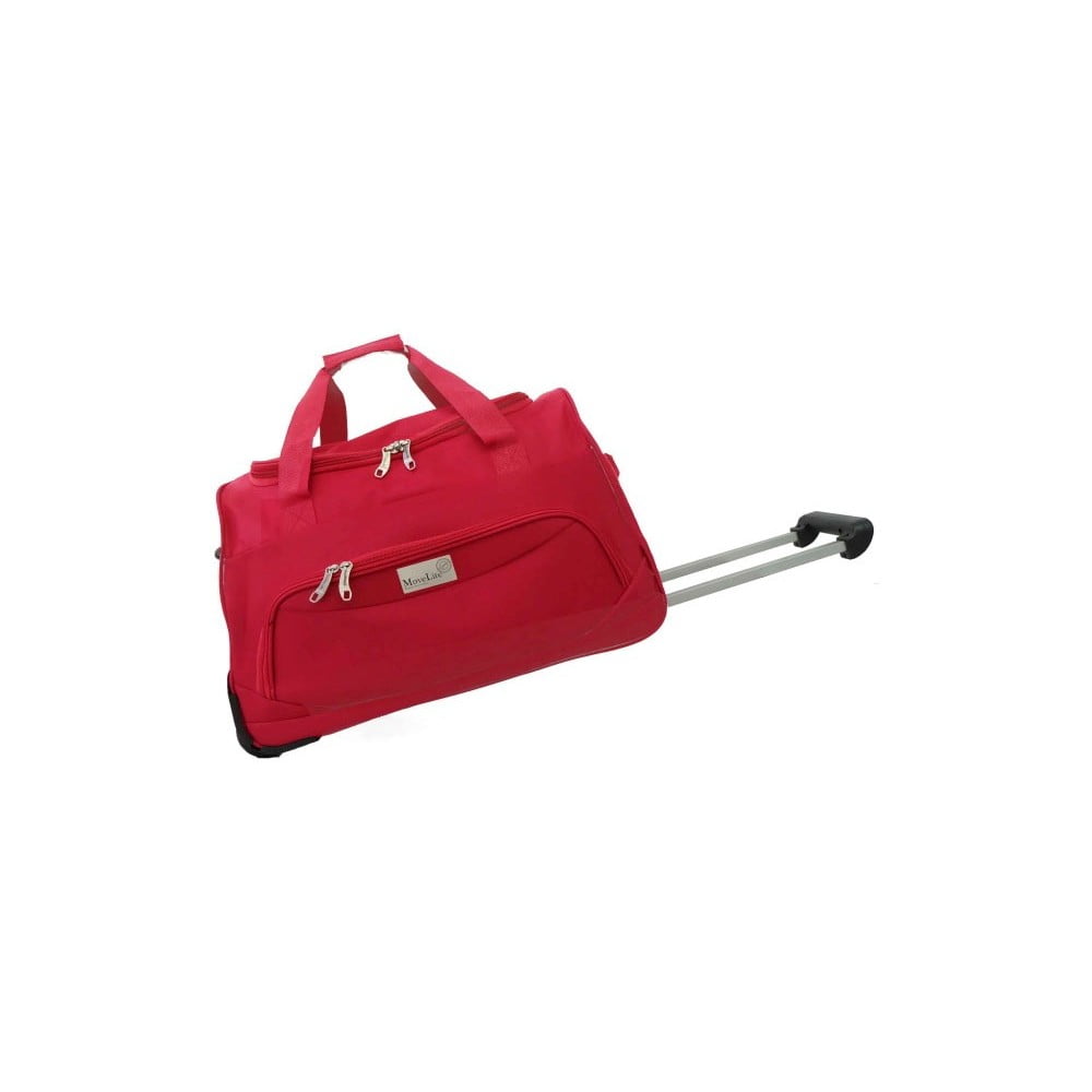 Červená cestovná taška na kolieskach Hero Roulette, 65 l