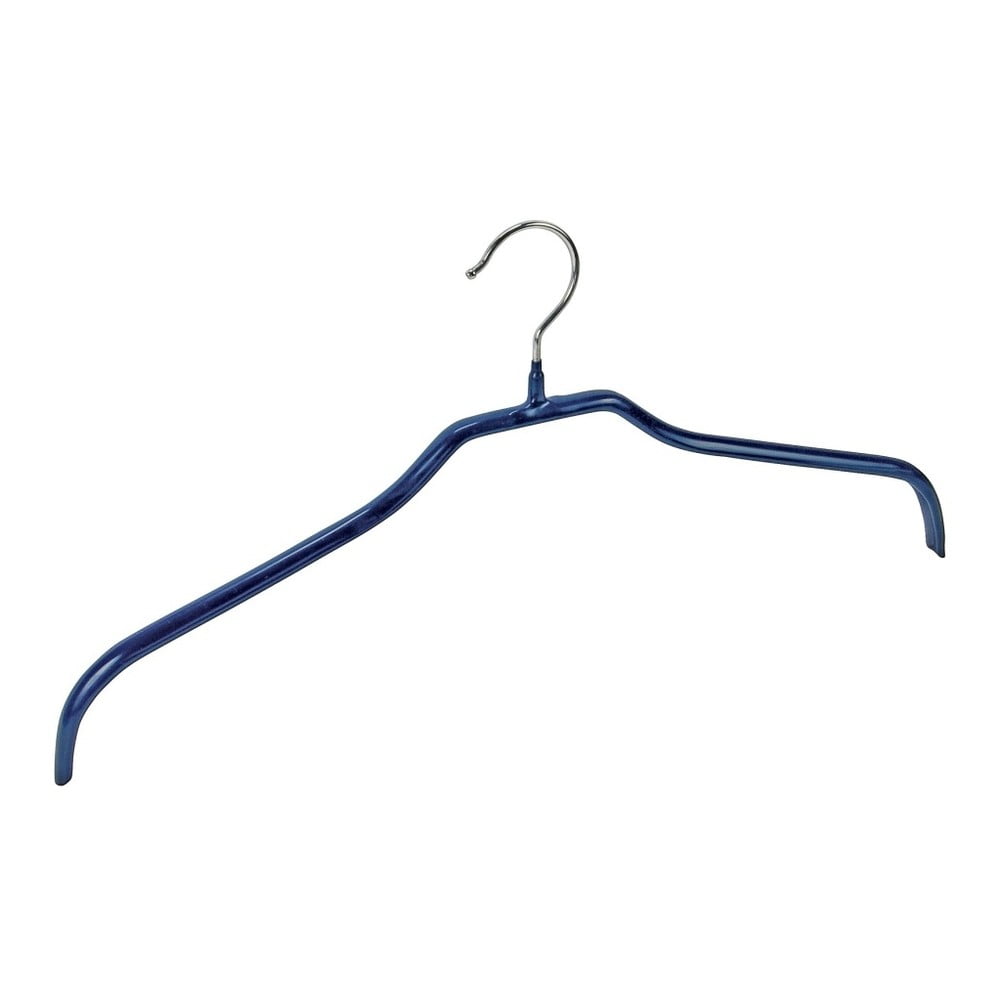E-shop Sada 2 modrých protišmykových vešiakov na oblečenie Wenko Hanger Slim