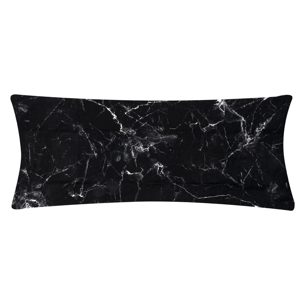 E-shop Čierna dekoratívna obliečka na vankúš z bavlneného perkálu Westwing Collection, 45 x 110 cm