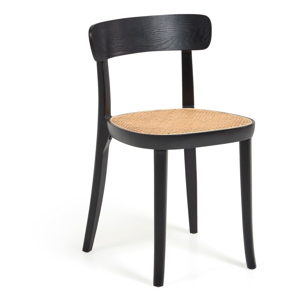 E-shop Čierna jedálenská stolička z bukového dreva Kave Home Romane