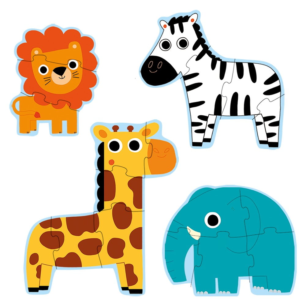 E-shop Sada 4 detských puzzle Djeco Mini Jungle