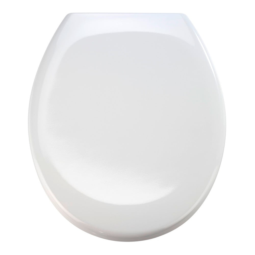 E-shop Biele WC sedadlo s jednoduchým zatváraním Wenko Premium Ottana, 45,2 × 37,6 cm