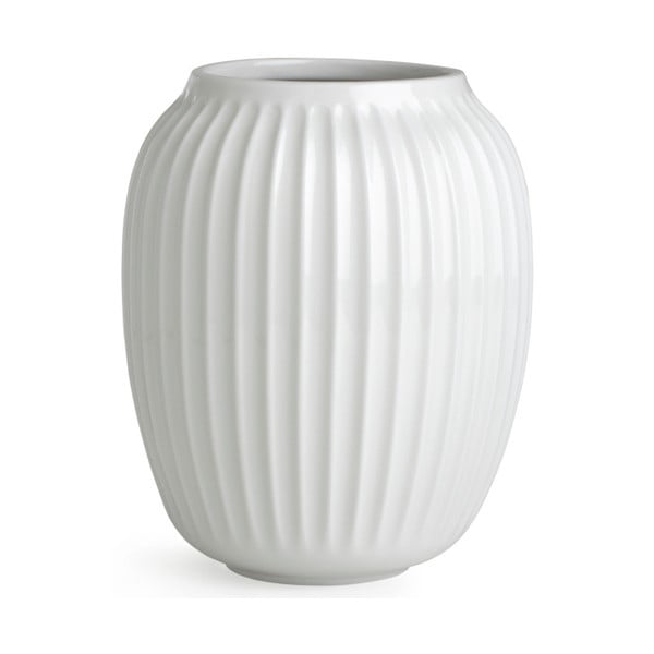 Biela kameninová váza Kähler Design Hammershoi, výška 20 cm