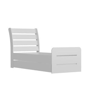 Biela jednolôžková posteľ Pata White, 104 × 201 cm