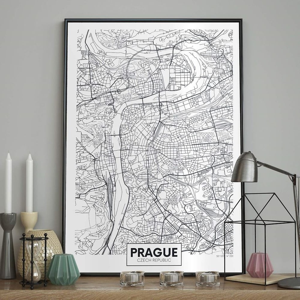 Obrázok Plagát DecoKing Map Prague, 50 x 40 cm