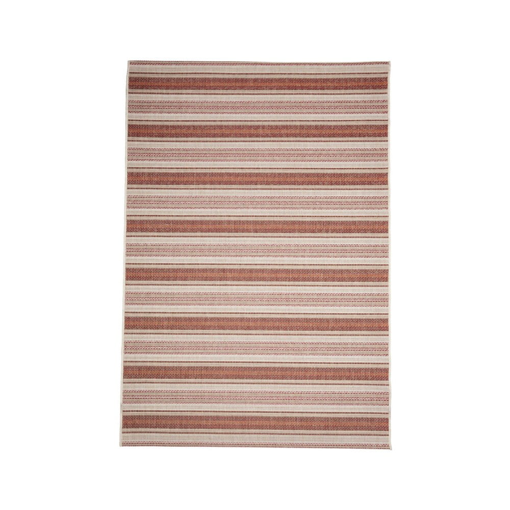 E-shop Béžovo-červený vonkajší koberec Floorita Riga, 135 × 190 cm