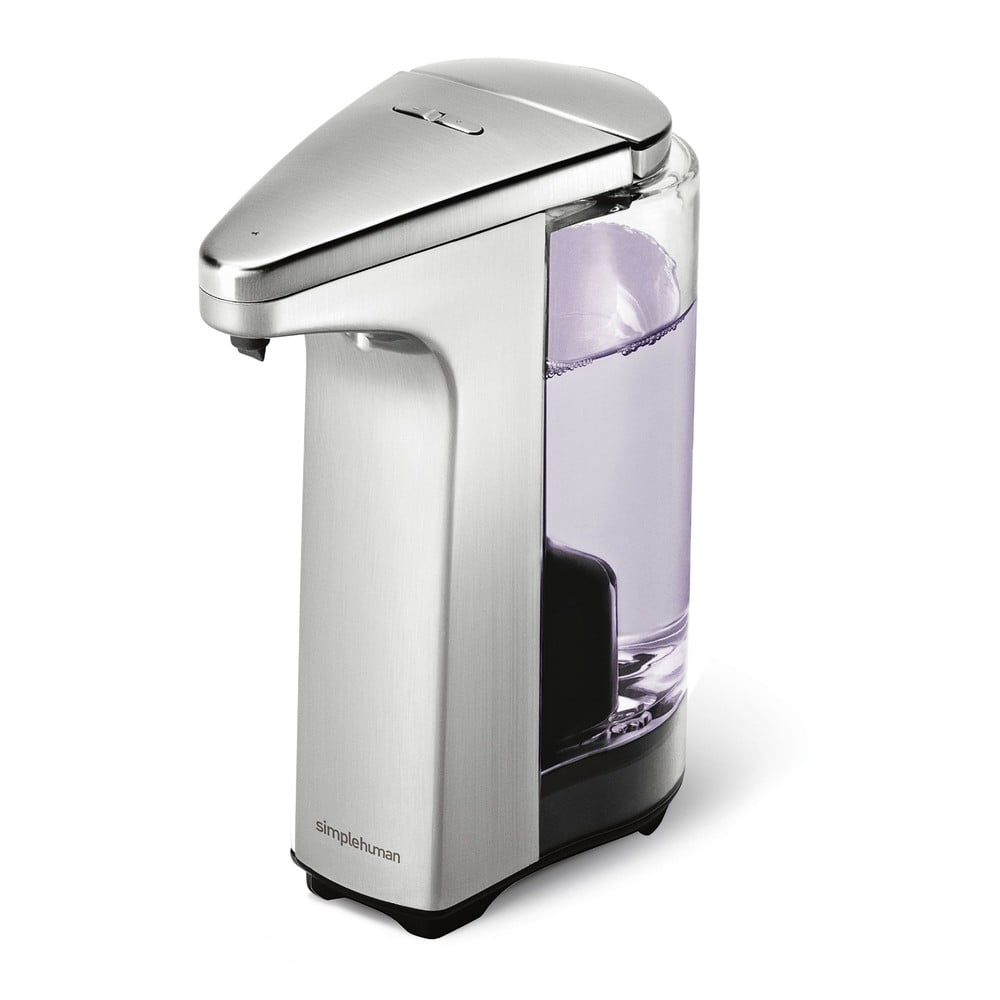 E-shop Sivý automatický kovový dávkovač mydla 237 ml - simplehuman