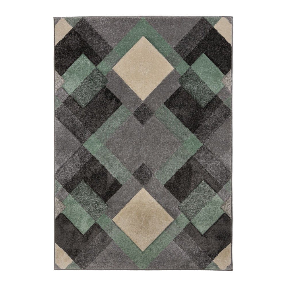 Sivo-zelený koberec Flair Rugs Nimbus, 120 x 170 cm