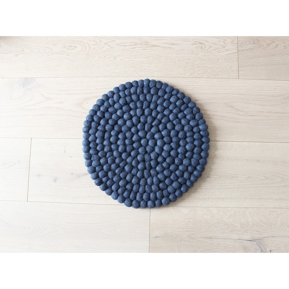 Obrázok Tmavomodrý guľôčkový vlnený detský podsedák Wooldot Ball Chair Pad, ⌀ 30 cm