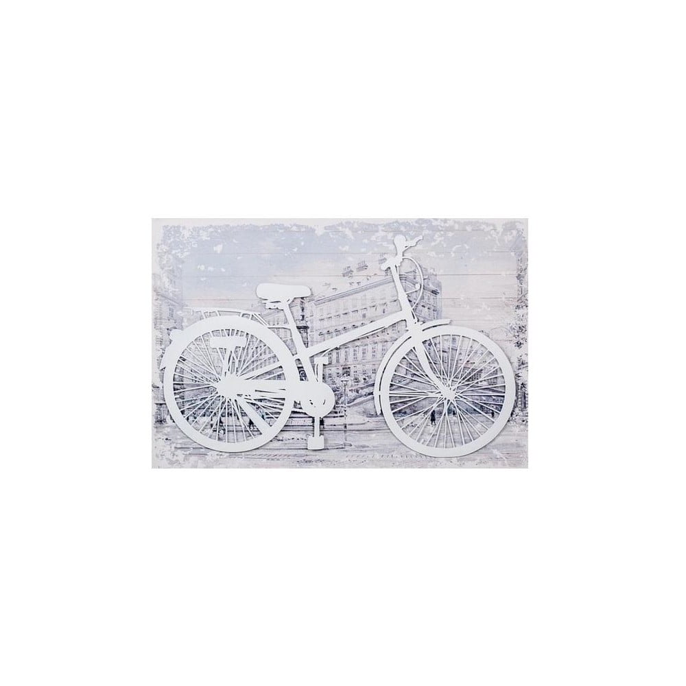 3D Obrázok White Bike, 60x40 cm