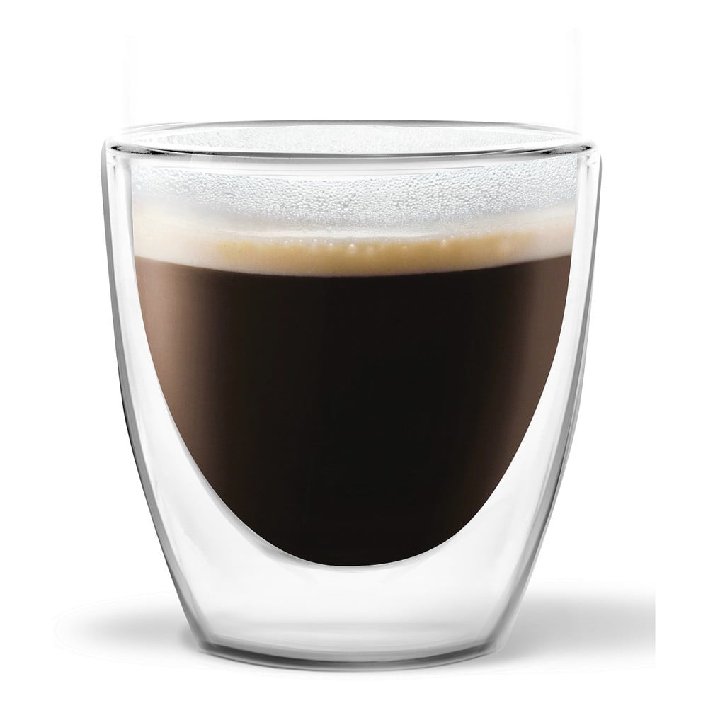 E-shop Sada 2 dvojstenných pohárov Vialli Design Ronny Espresso, 80 ml