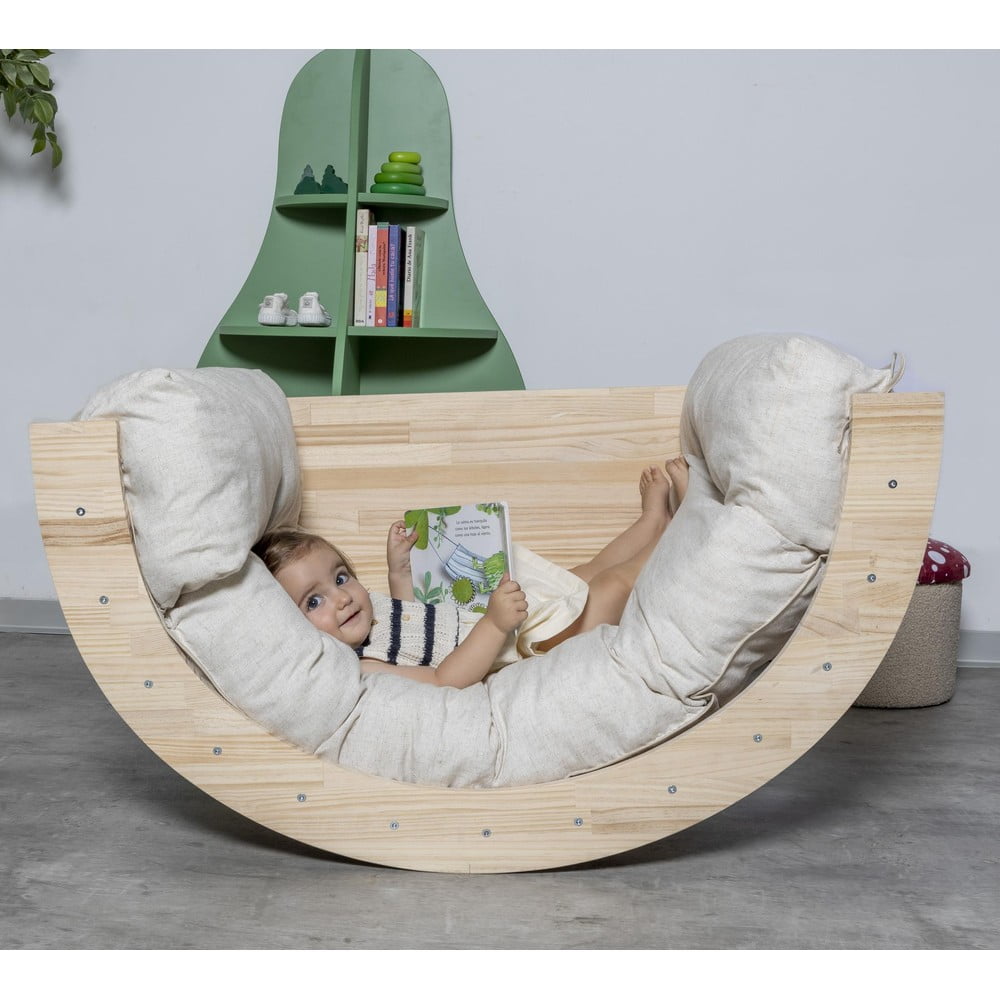Biele/prírodné detské kresielko Montessori – Little Nice Things