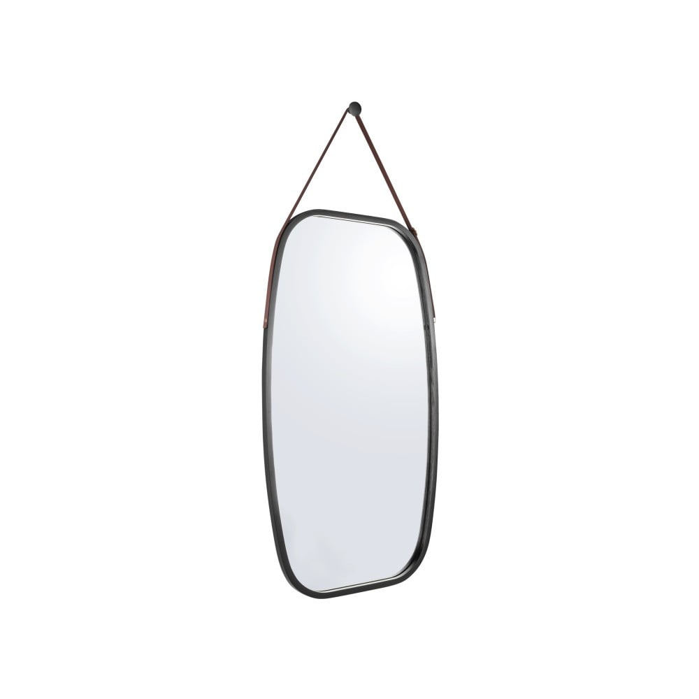 Nástenné zrkadlo v čiernom ráme PT LIVING Idylic, dĺžka 74 cm