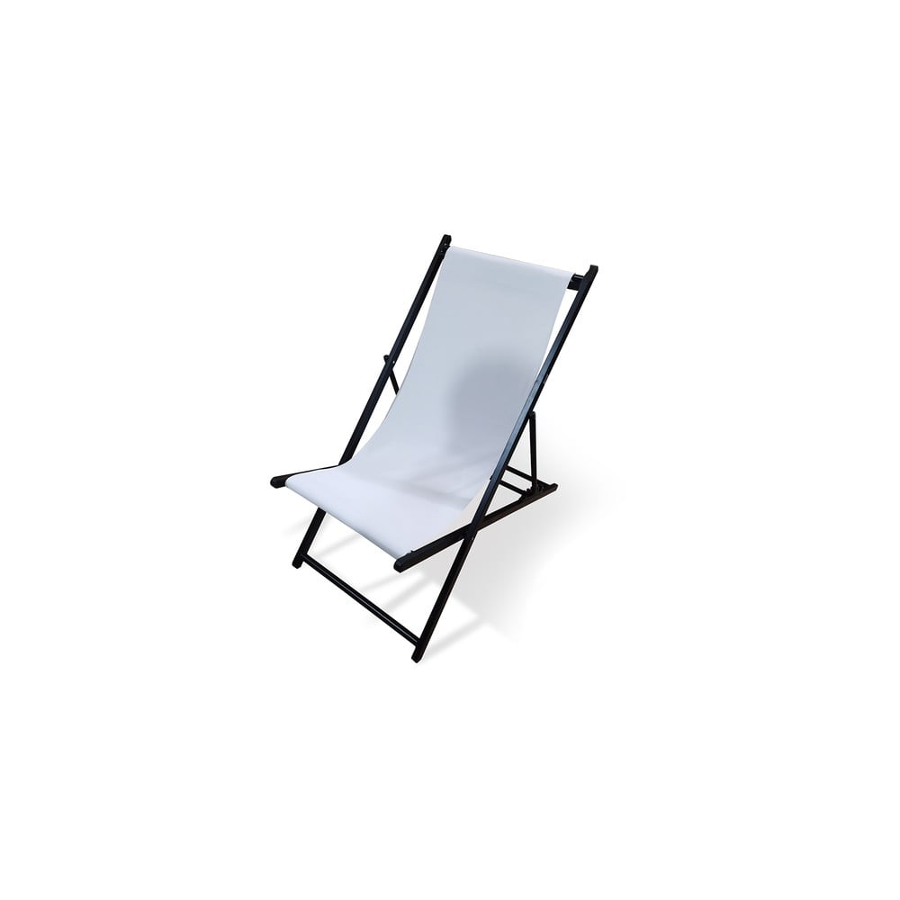 E-shop Biele skladacie záhradné ležadlo Bonami Essentials Deck, dĺžka 106 cm