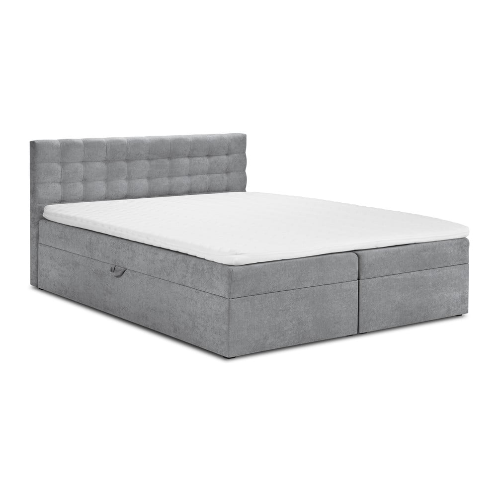 E-shop Sivá dvojlôžková posteľ Mazzini Beds Jade, 140 x 200 cm