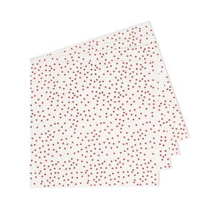 Sada 16 papierových obrúskov Neviti Red & White Dots, 16,5 x 16,5 cm