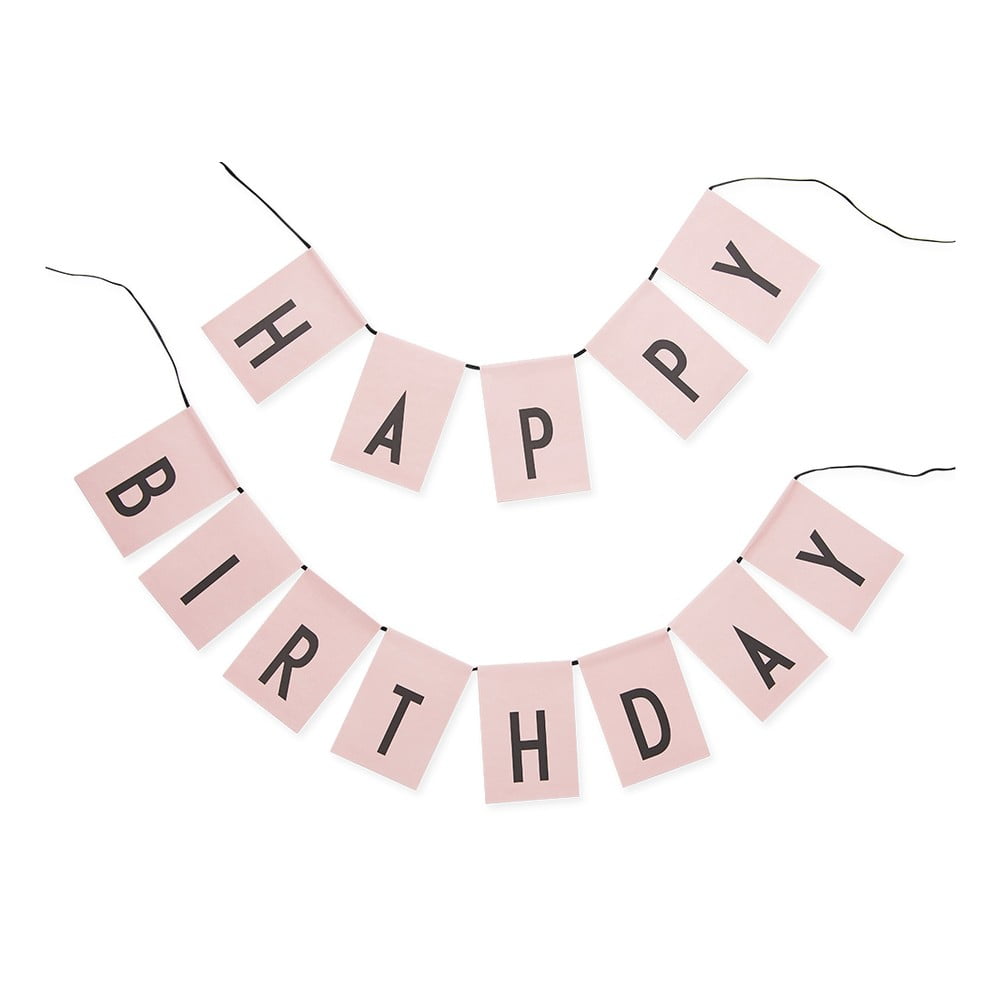 E-shop Ružová girlanda Design Letters Happy Birthday