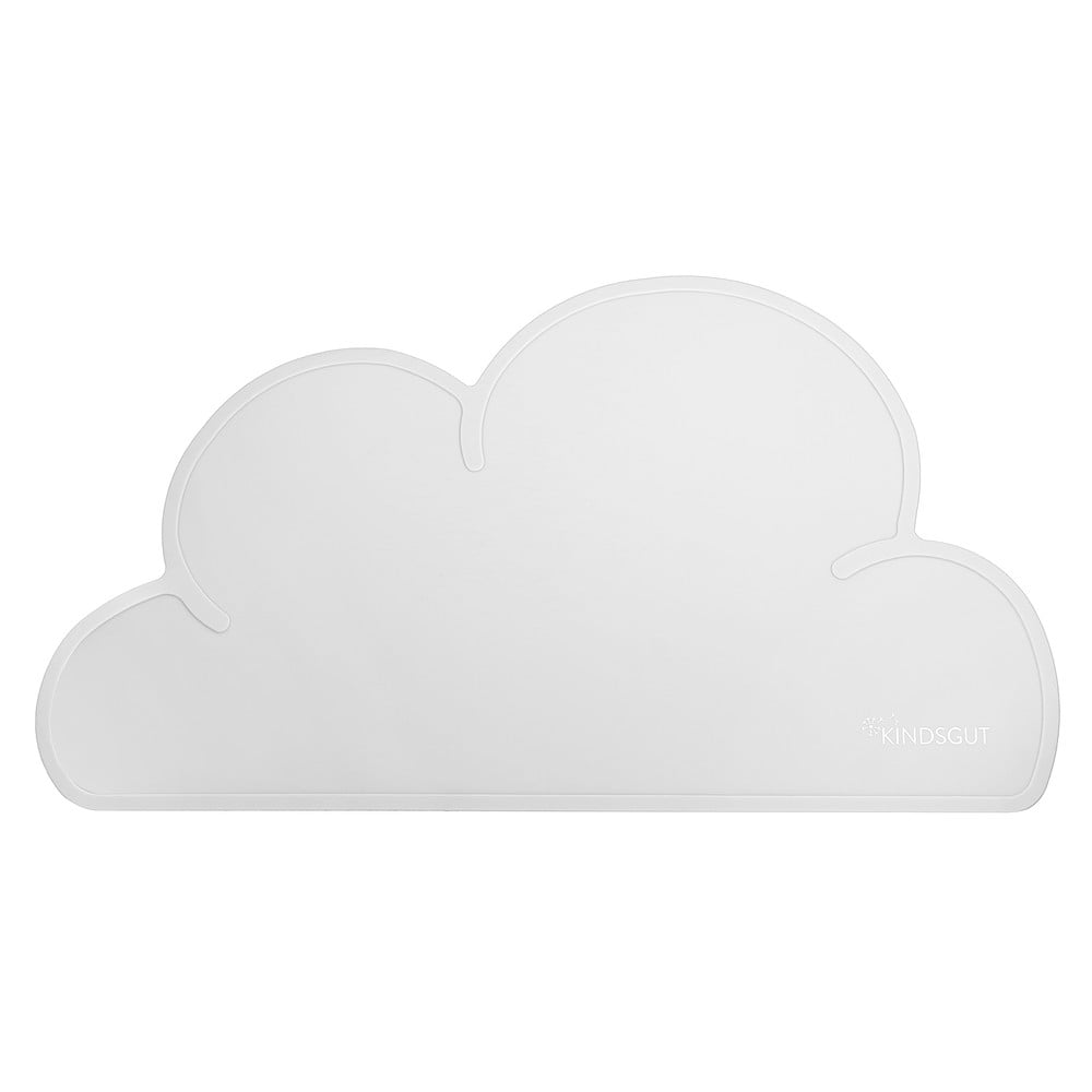 E-shop Svetlosivé silikónové prestieranie Kindsgut Cloud, 49 x 27 cm