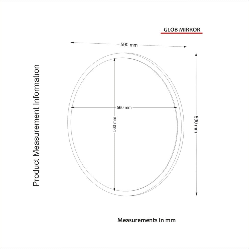 Obrázok Guľaté nástenné zrkadlo v hnedom ráme Glob, ⌀ 59 cm