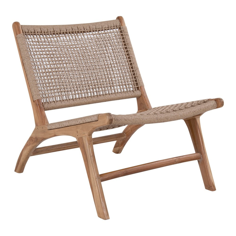 E-shop Hnedá záhradná stolička z tíkového dreva Bonami Essentials Derby
