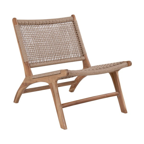 Hnedá záhradná stolička z tíkového dreva Bonami Essentials Derby