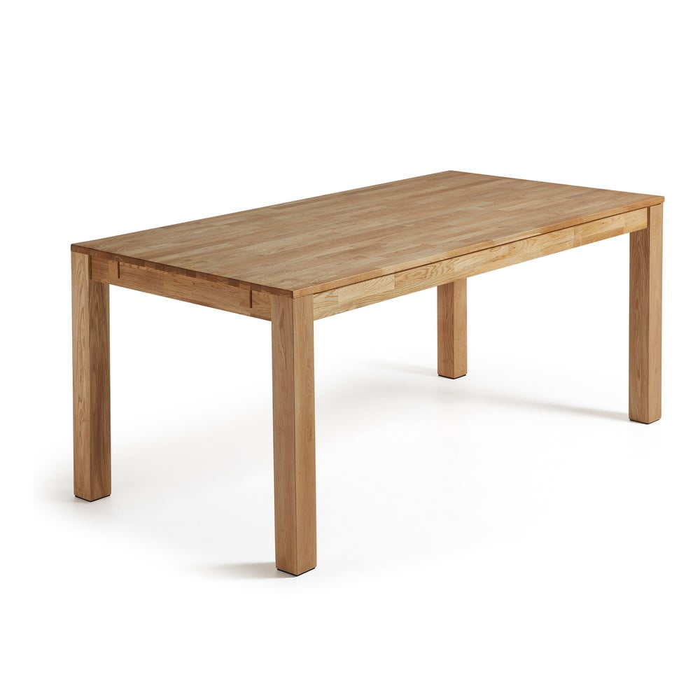 E-shop Jedálenský rozkladací stôl z dubového dreva Kave Home, 180 x 90 cm