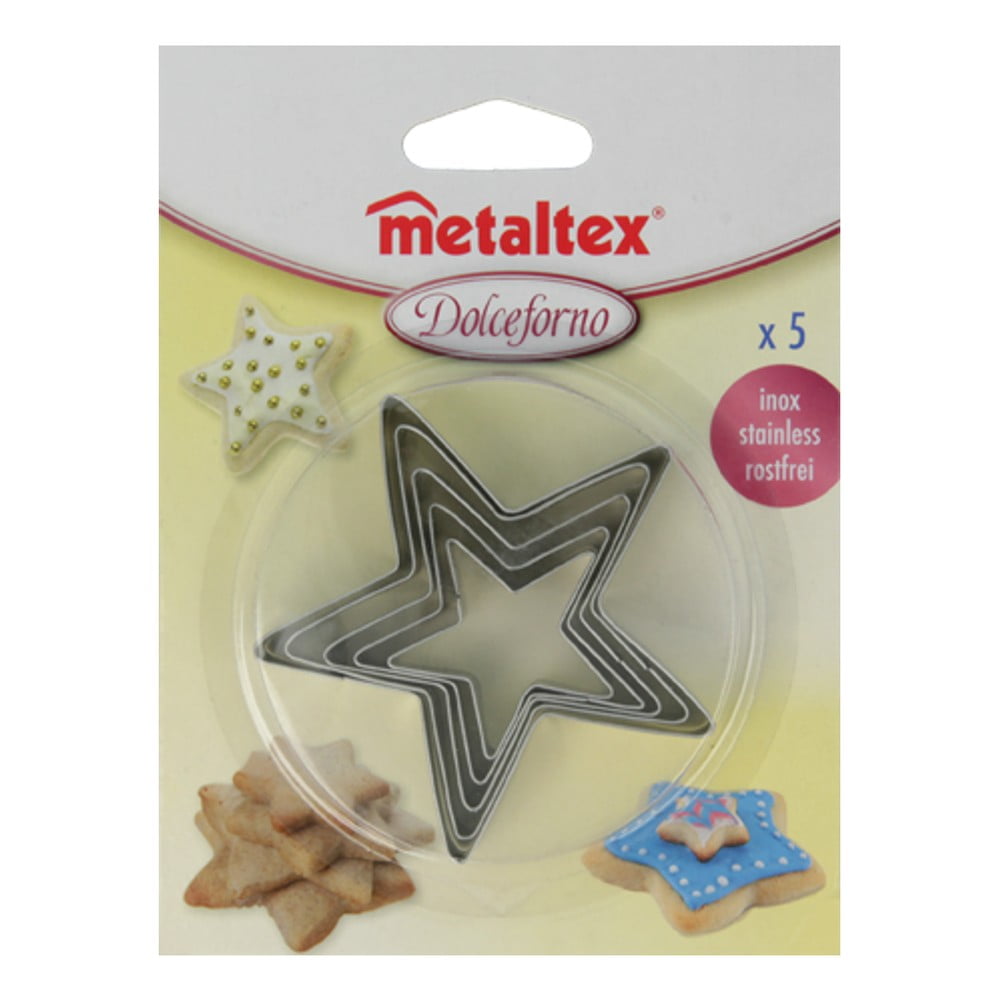 Obrázok Sada 5 vykrajovadiel v tvare hviezd Metaltex Cookie Cutters