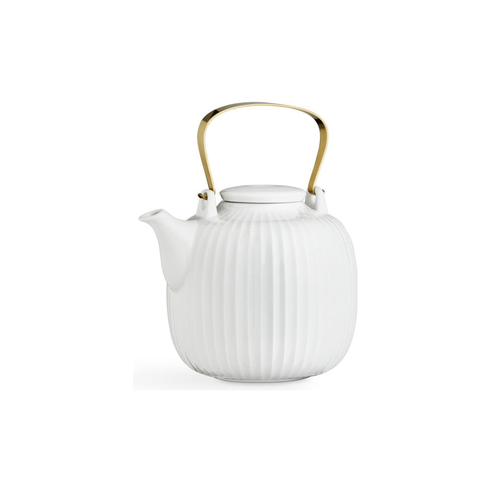 E-shop Biela porcelánová čajová kanvica Kähler Design Hammershoi, 1,2 l