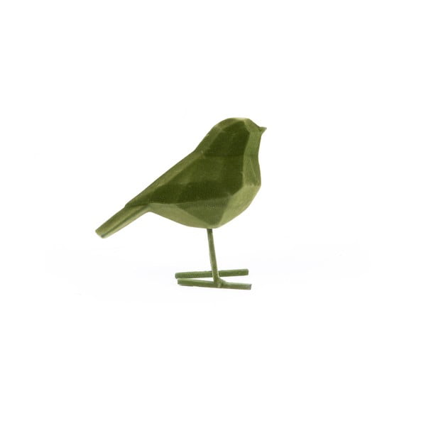 Tmavozelená dekoratívna figúrka PT LIVING Bird, výška 13,5 cm
