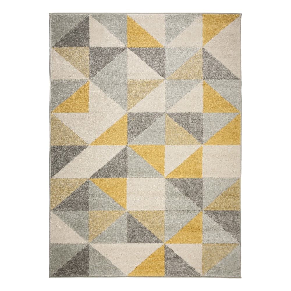 Obrázok Sivo-žltý koberec Flair Rugs Urban Triangle, 100 x 150 cm