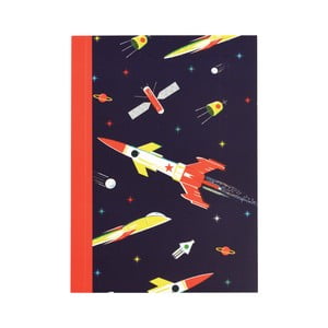 Zápisník s raketami vo formáte A6 linajkový Rex London, 60 strán