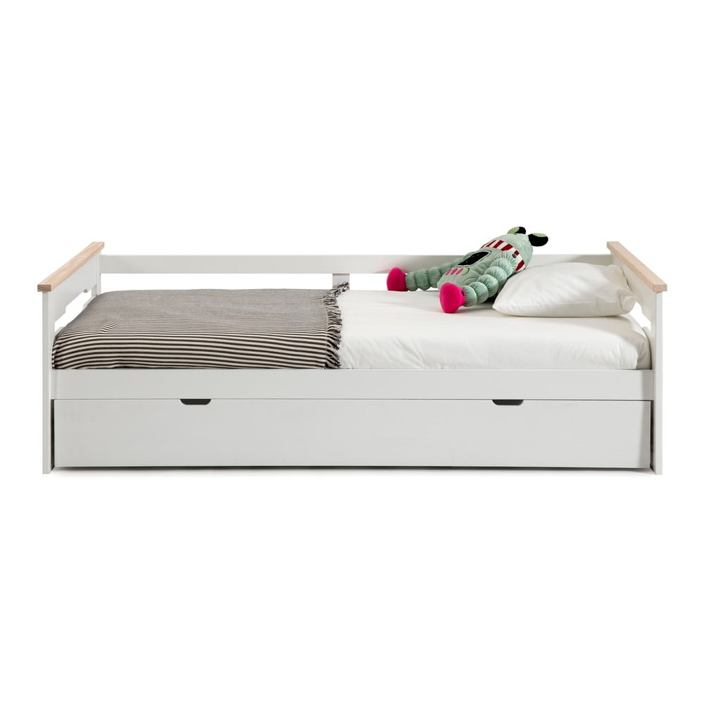 Obrázok Biela detská posteľ s výsuvným lôžkom Marckeric Elisa, 90 x 190 cm