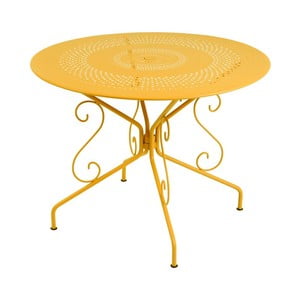 Žltý kovový stôl Fermob Montmartre, Ø 96 cm