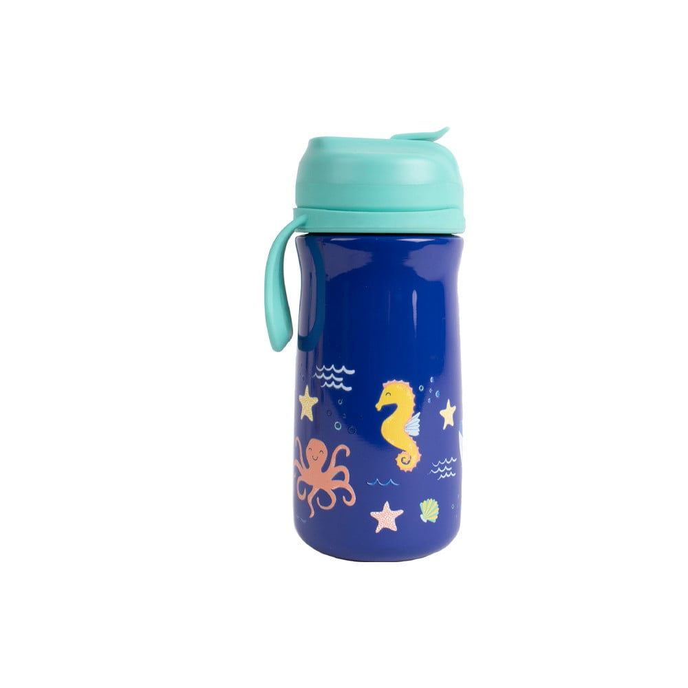 E-shop Modrá nerezová detská fľaša 370 ml Ocean - Ladelle