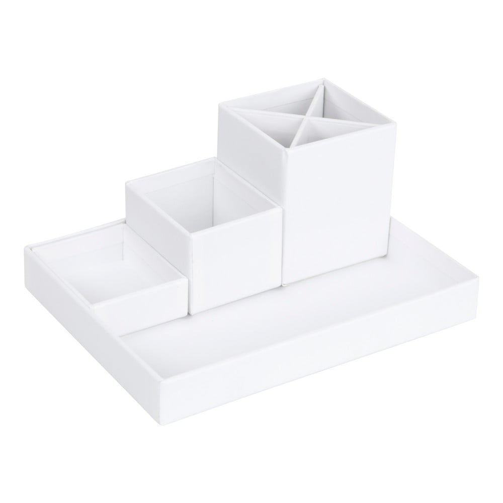 E-shop Biely 4-dielny stolový organizér na písacie pomôcky Bigso Box of Sweden Lena