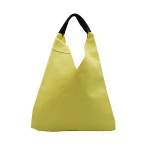 Žltozelená kabelka z pravej kože Andrea Cardone Karula